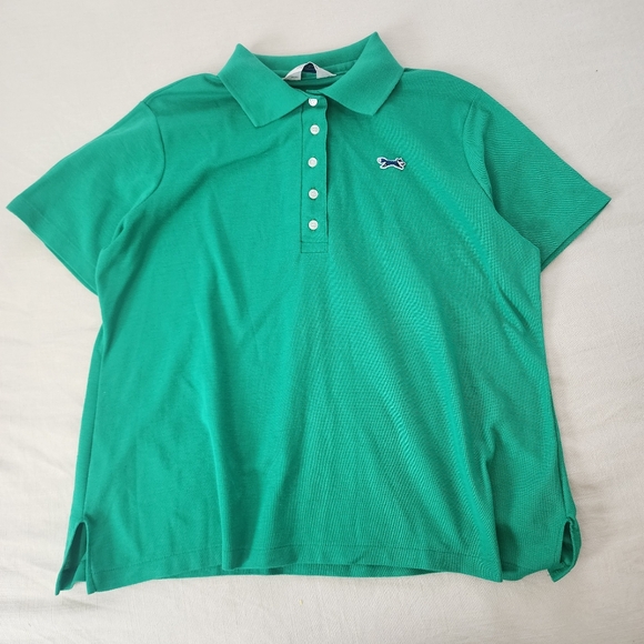 Vintage The Fox JcPenney Green Polo Shirt womens XL - Picture 2 of 7
